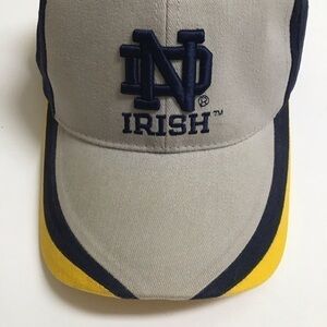 NEW Notre Dame Irish Football Hat Cap Starter Licensed Adjusts Navy Gray Gold
